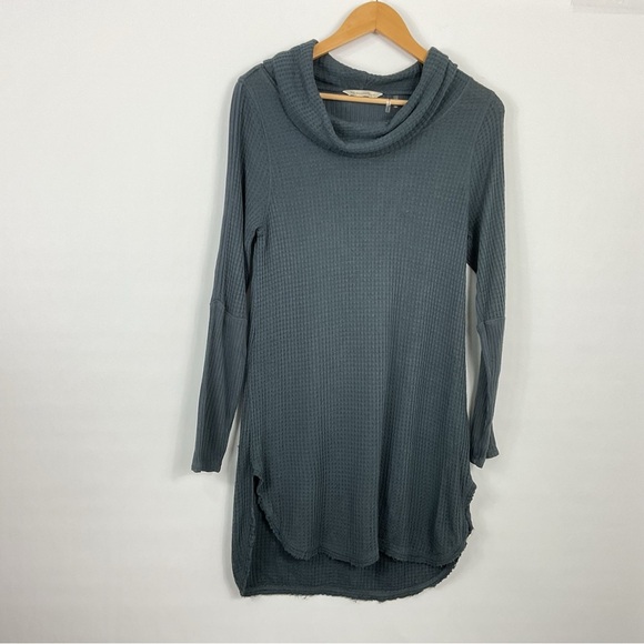 Soft Surroundings Waffle Knit Cowl Neck Tunic Top Size Small - Picture 1 of 7